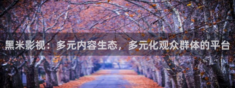 极速影院播放器：黑米影视：多元内容生态，多元化观众群体的平台